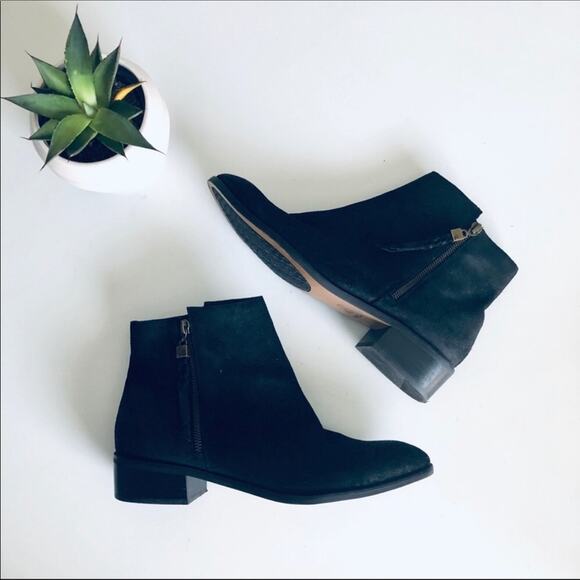 Elliot Lucca 'Rosaria' Women's 10 Boho Black Leather Bootie Ankle Boot - Picture 2 of 8